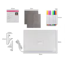 LED Glow Drawing Board for Kids – Neon Light Writing Pad with 7 Markers