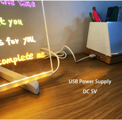 LED Glow Drawing Board for Kids – Neon Light Writing Pad with 7 Markers